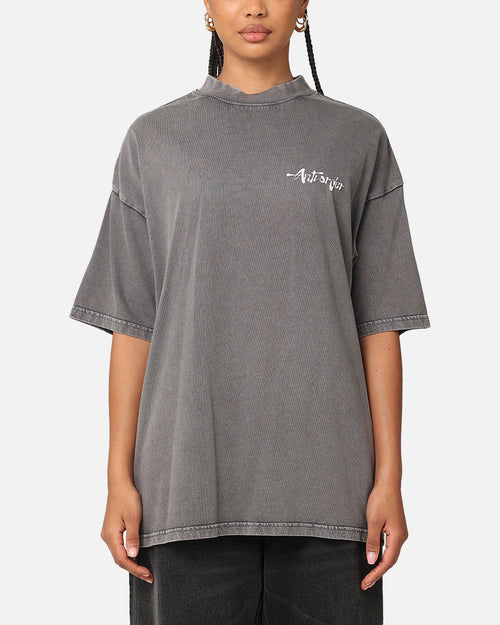 The Anti Order A2K Mock Neck T-Shirt Washed Charcoal