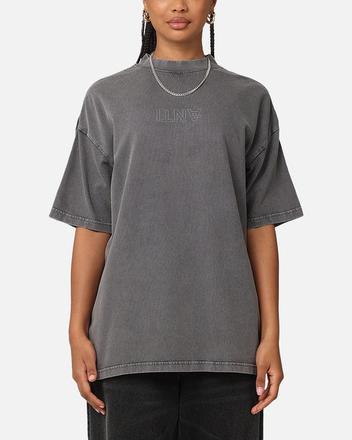 The Anti Order Anti XY Mock Neck T-Shirt Washed Charcoal