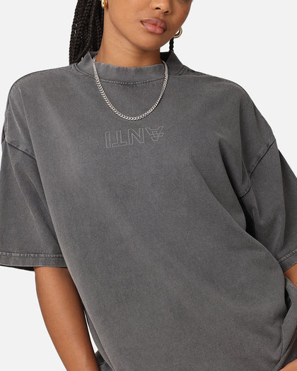 The Anti Order Anti XY Mock Neck T-Shirt Washed Charcoal