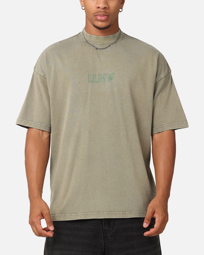 The Anti Order Anti XY Mock Neck T-Shirt Vintage Khaki