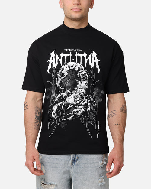 The Anti Order Invasion Mock Neck T-Shirt Black