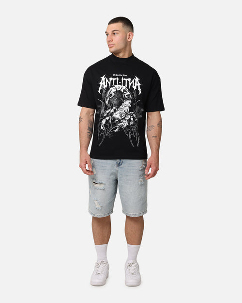 The Anti Order Invasion Mock Neck T-Shirt Black
