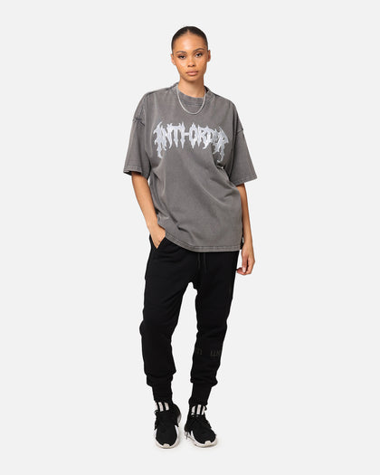The Anti Order New Dawn Mock Neck T-Shirt Washed Charcoal