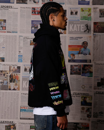 Goat Crew Marvel Venom The Venom Show Premium Hoodie Black