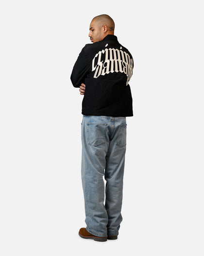 Criminal Damage Quilted Bomber Black