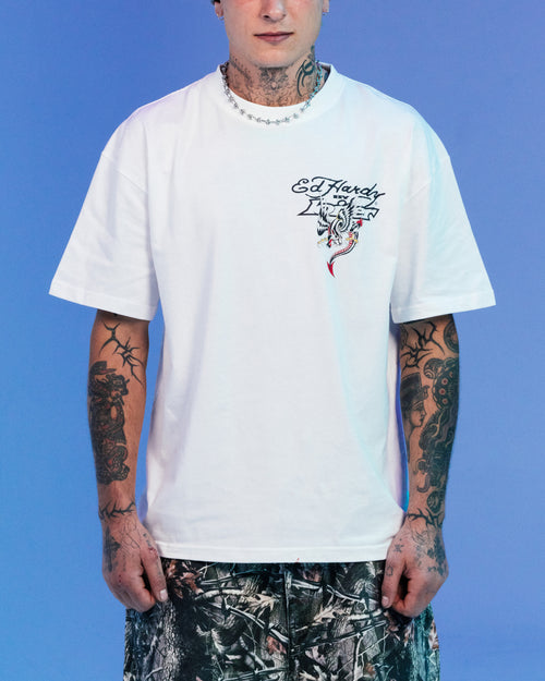 Ed Hardy By Loiter Serpent T-Shirt White