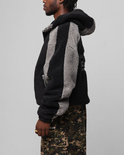 Loiter Speedway Fleece Jacket Black/Grey