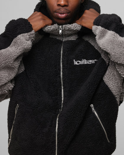 Loiter Speedway Fleece Jacket Black/Grey