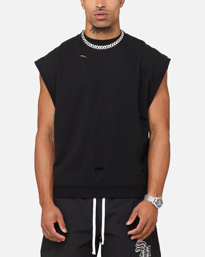 Saint Morta Premium Cut Off Sweat Shirt Black