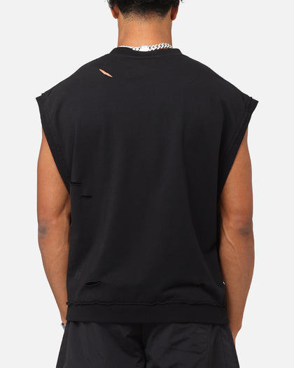 Saint Morta Premium Cut Off Sweat Shirt Black