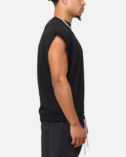 Saint Morta Premium Cut Off Sweat Shirt Black