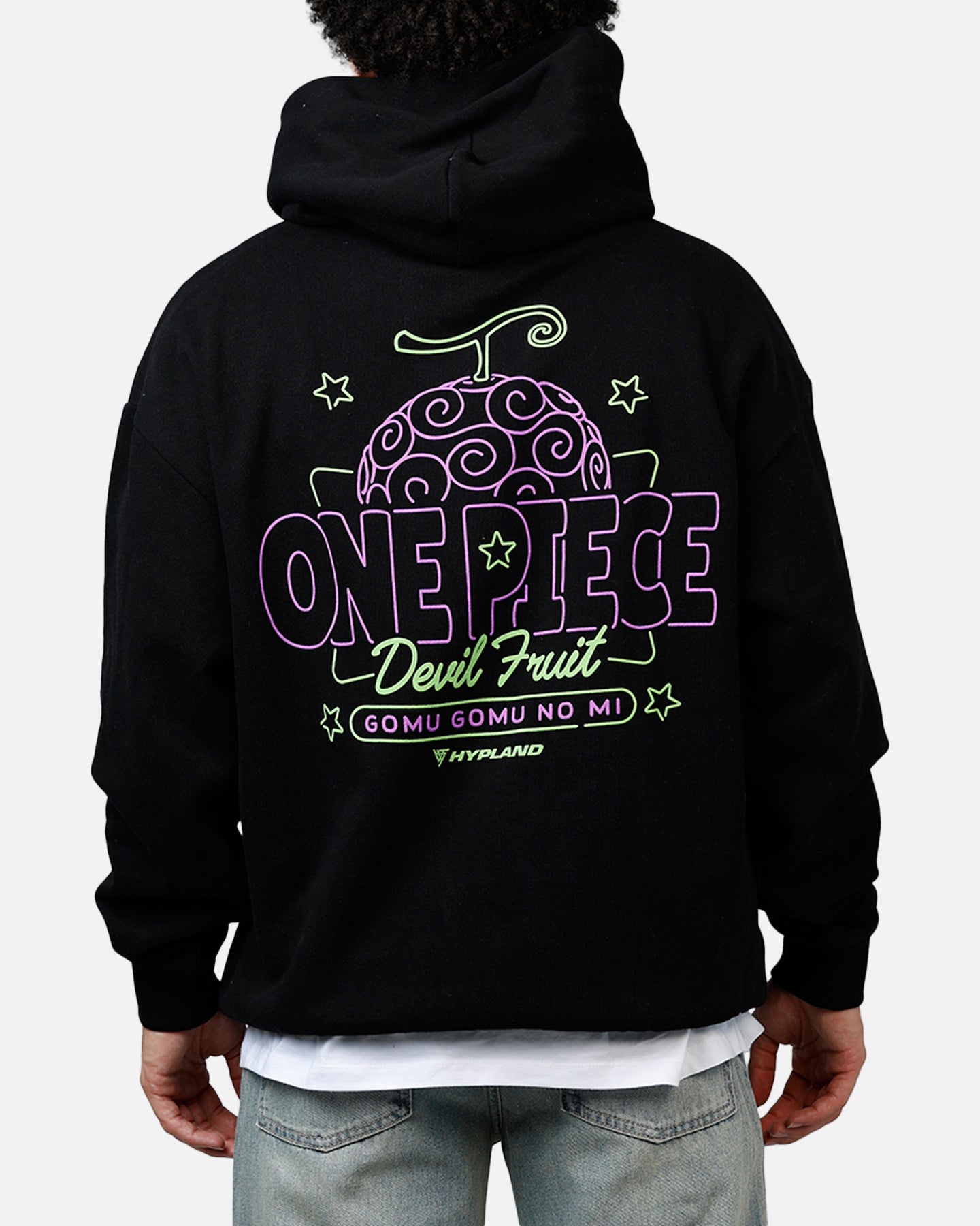 Hypland X One Piece Neon Gomu Hoodie Black | Culture Kings