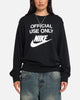 Nike Club French Terry Crewneck Black/White