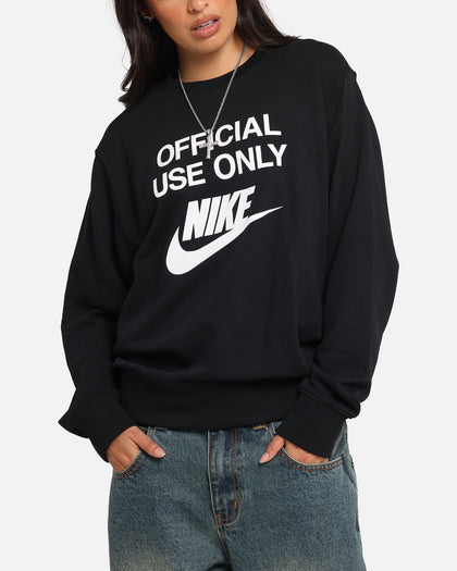 Nike Club French Terry Crewneck Black/White