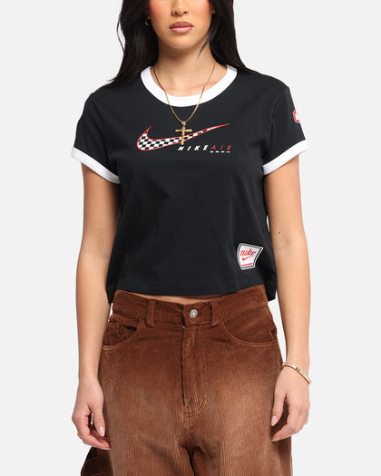 Nike Women's Sportswear Club Moto T-Shirt Black