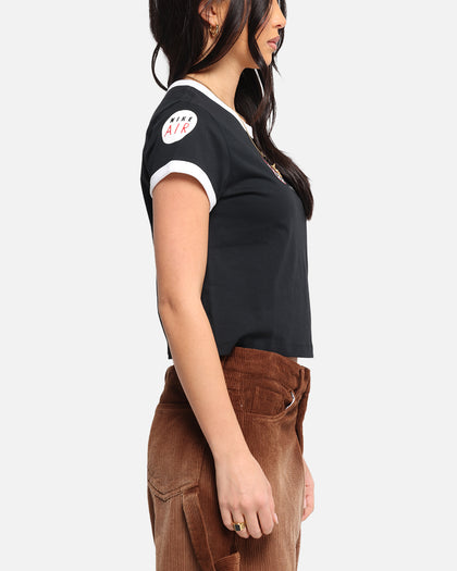 Nike Women's Sportswear Club Moto T-Shirt Black