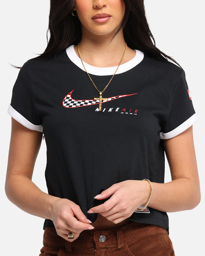 Nike Women's Sportswear Club Moto T-Shirt Black