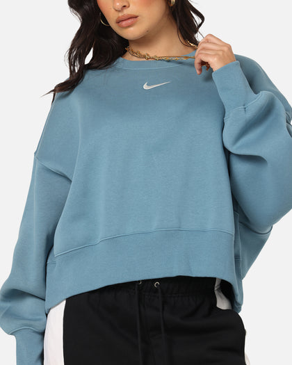 Nike Women's Nike Sportswear Style Fleece Over-Oversized Crewneck Smokey Blue/Sail