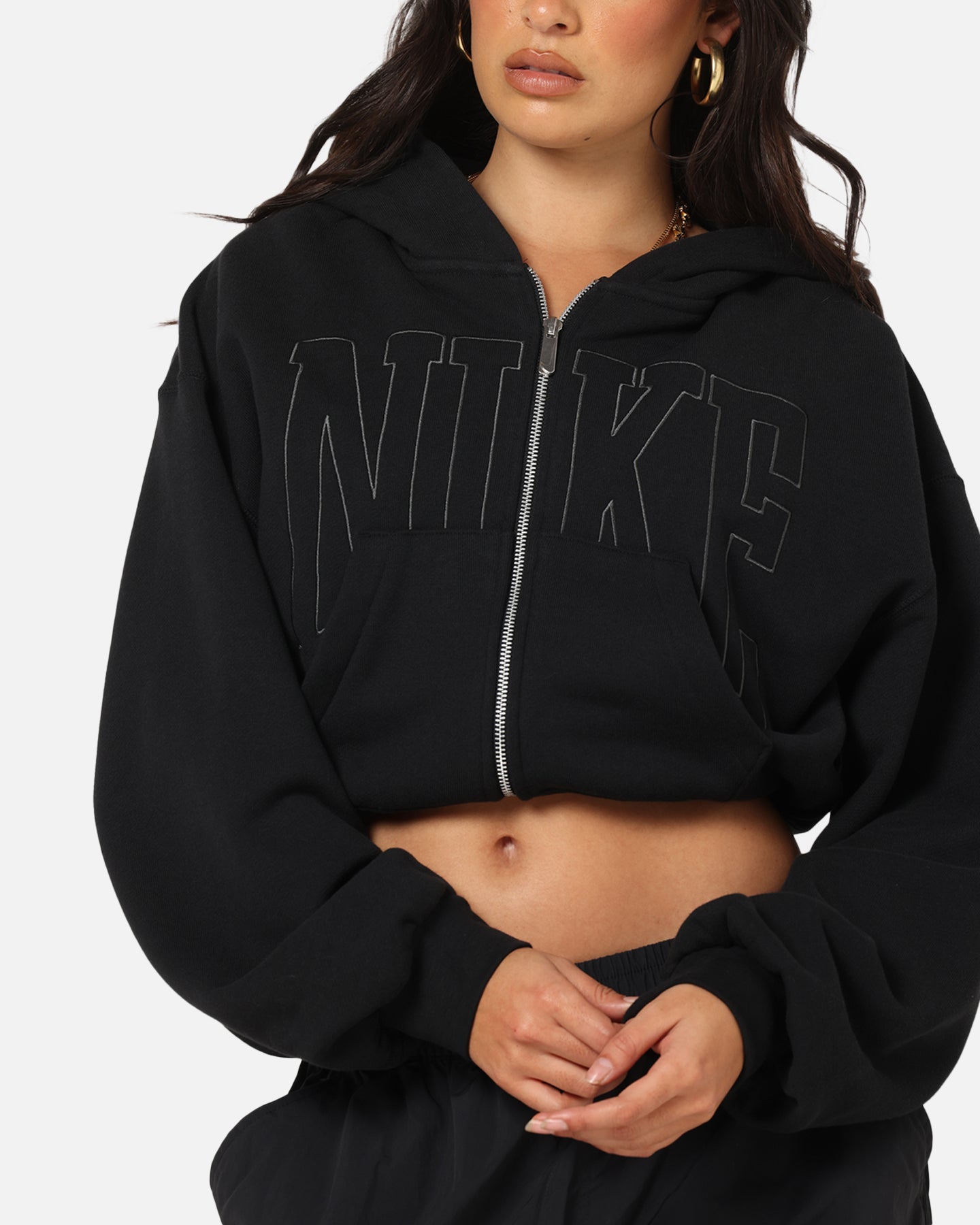 nike women's crop hoodie