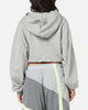Nike Women's Sportswear Full-Zip Cropped French Terry Hoodie Grey