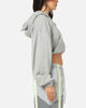 Nike Women's Sportswear Full-Zip Cropped French Terry Hoodie Grey