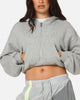 Nike Women's Sportswear Full-Zip Cropped French Terry Hoodie Grey
