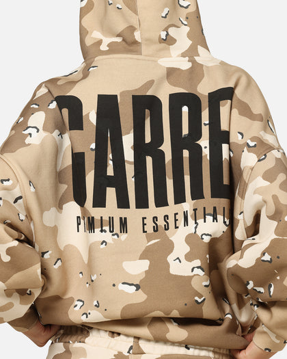 Carre Premium Essentials Hoodie Brown Camo