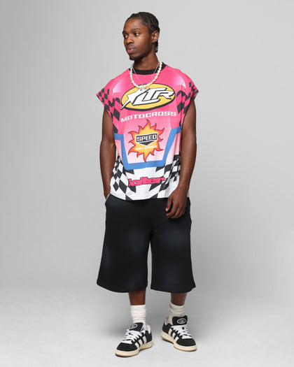 Loiter Motorsport Muscle T-Shirt Pink/Multi-Coloured