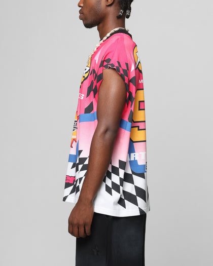Loiter Motorsport Muscle T-Shirt Pink/Multi-Coloured