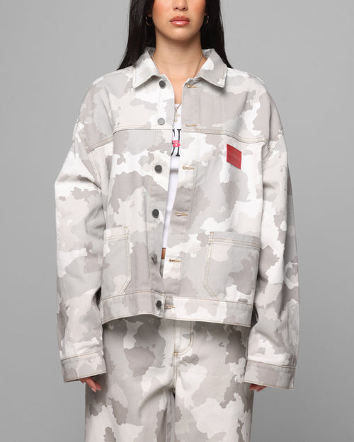 Loiter Prestige Denim Jacket Snow Camo