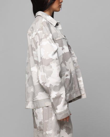 Loiter Prestige Denim Jacket Snow Camo