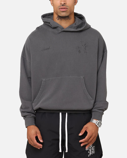 Saint Morta Destiny Rising Boxy Hoodie Washed Black