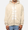 Saint Morta Gothic Distressed Zip Hoodie Stone