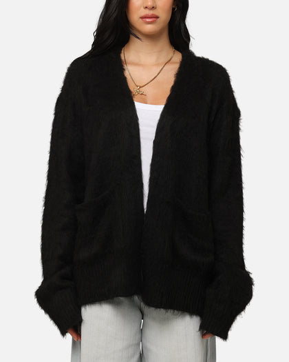 XXIII Fuzzy Cardigan Black