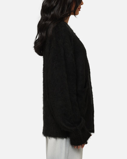 XXIII Fuzzy Cardigan Black