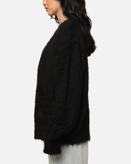 XXIII Fuzzy Cardigan Black