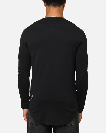 Saint Morta Gothic Monogram El Duplo Long Sleeve T-Shirt Black