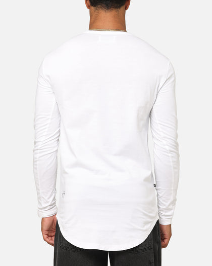 Saint Morta Gothic Monogram El Duplo Long Sleeve T-Shirt White