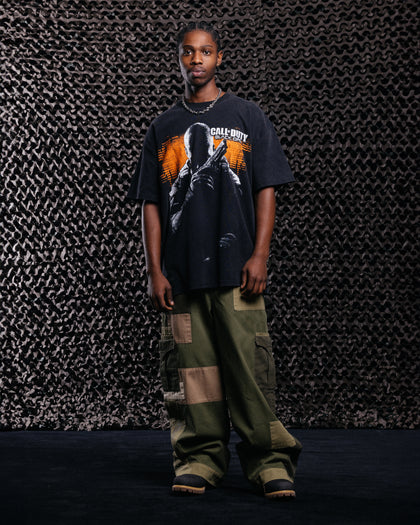 Goat Crew X Call Of Duty Black Ops 2 Vintage T-Shirt Black Acidwash