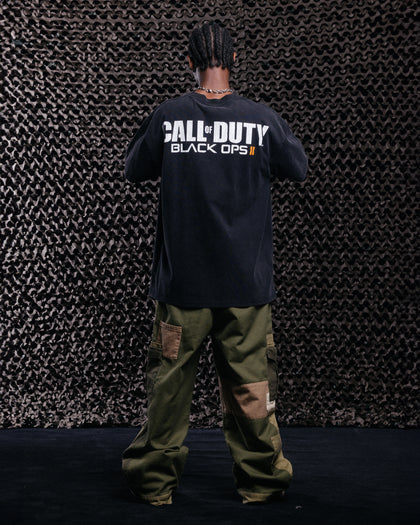 Goat Crew X Call Of Duty Black Ops 2 Vintage T-Shirt Black Acidwash