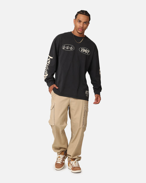 Mitchell & Ness Houston Rockets Tag Long Sleeve T-Shirt Faded Black