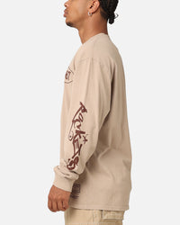 Mitchell & Ness Houston Rockets Tag Long Sleeve T-Shirt Khaki