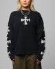 Loiter Cross Long Sleeve T-Shirt Black Acidwash