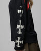 Loiter Cross Long Sleeve T-Shirt Black Acidwash