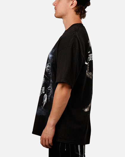 Goat Crew Disney Pirates Of The Caribbean Pirates Group Heavy T-Shirt Vintage Black