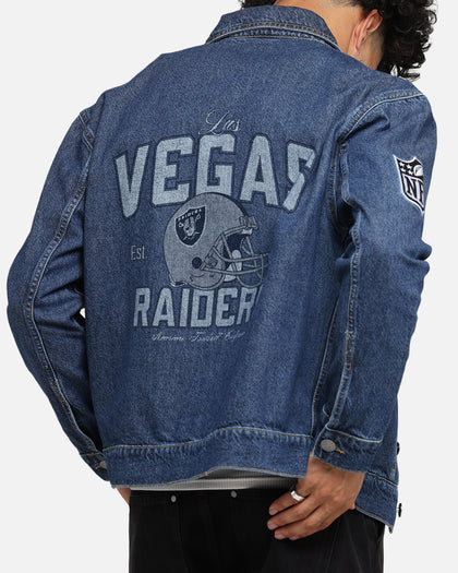 New Era Las Vegas Raiders NFL Denim Jacket Dark Blue