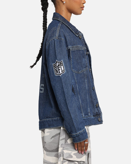 New Era Las Vegas Raiders NFL Denim Jacket Dark Blue