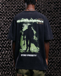 73Studio X Call Of Duty Modern Warfare 2 Vintage T-Shirt Black Acidwash