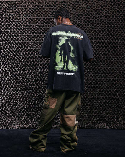 73Studio X Call Of Duty Modern Warfare 2 Vintage T-Shirt Black Acidwash