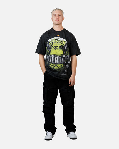 Culture Kings X Mclaren Lando Norris 'Vegas Grand Prix 2024' Helmet T-Shirt Black Acidwash